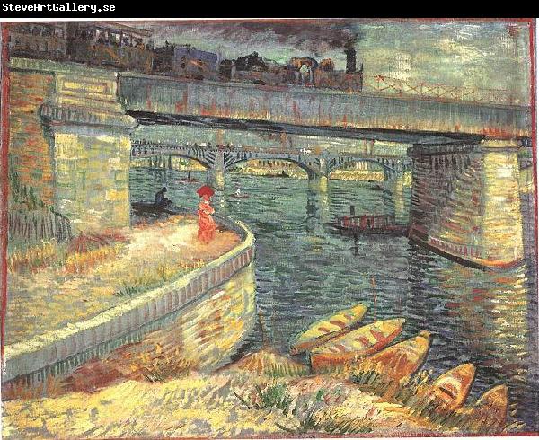 Vincent Van Gogh Bridges across the Seine at Asnieres